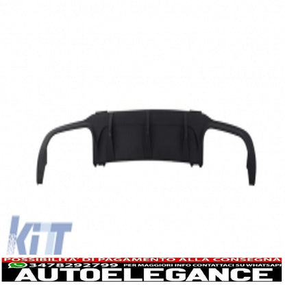 Diffusore d'aria con mantovana per paraurti posteriore con terminali di scarico adatto per mercedes classe c w204 c204 amg sport line (2012-2014) limousine coupé