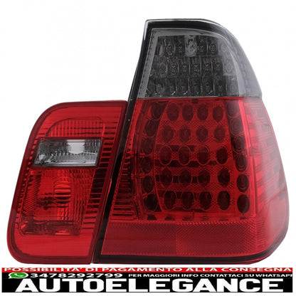 led rear lights suitable for bmw 3 series e46 limousine 4d (09.2001-03.2005) smoke red