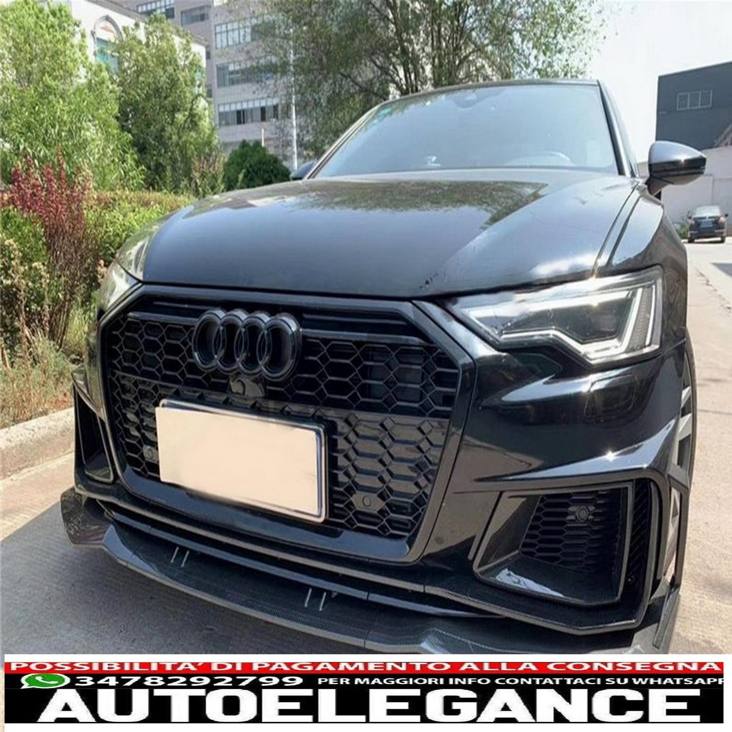 paraurti anteriore adatto per audi a6 c8 4k (2018-2020) design rs6