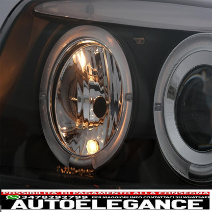 Angel eye headlights suitable for bmw 1 series e81 e82 e87 e88 (2004-2011) black 