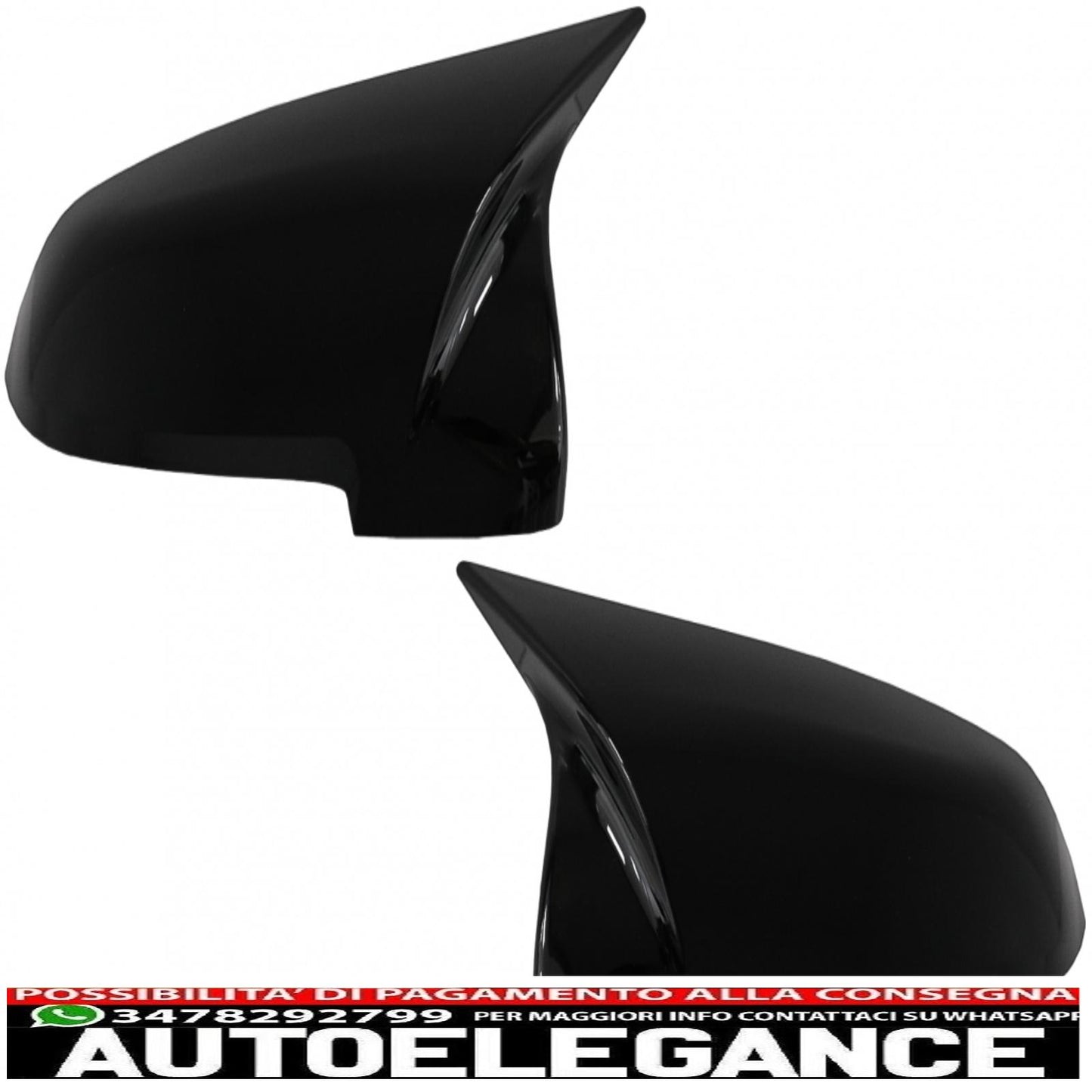 Labbro spoiler paraurti anteriore con coperture specchietti, diffusore e terminali marmitta di scarico neri adatti per BMW Serie 5 F10 F11 Sedan Touring (2015-2017) Design M-Performance