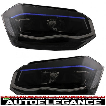 full led headlights suitable for vw polo aw mk6 (2018-2020) with dynamic ignition and sequential cornering lights 