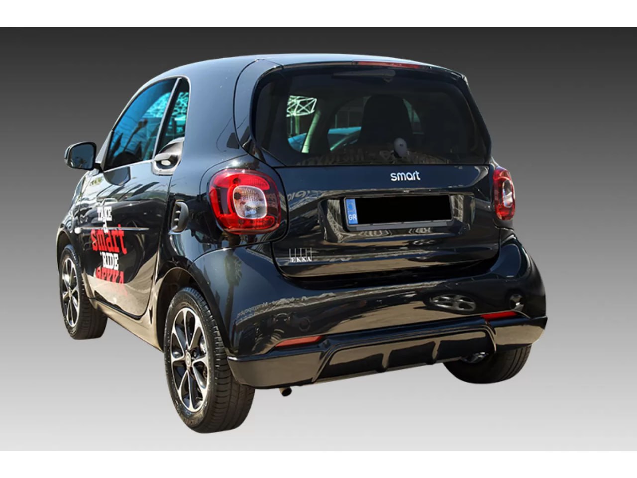 DIFFUSORE ADATTO PER SMART FORTWO 453 LOOK STANDARD NERO LUCIDO DESIGN SPORTIVO
