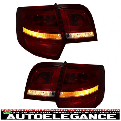 LED rear lights suitable for audi a3 8pa sportback (2004-2008) red/clear