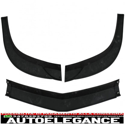 Front bumper lip suitable for mercedes c class w204 s204 c204 sport line facelift (2011-2015) piano black 