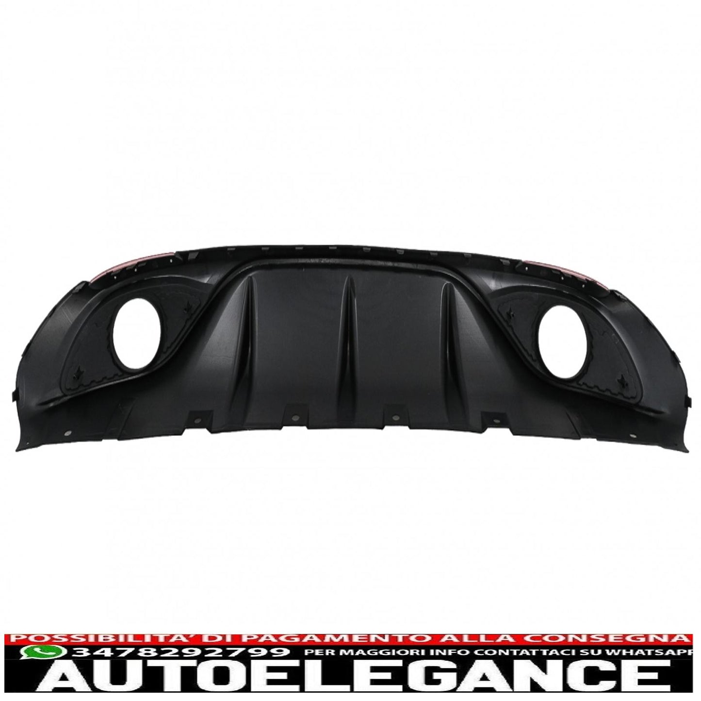 rear air diffuser valance suitable for alfa romeo giulia 952 veloce tb speciale td (2016-up) 