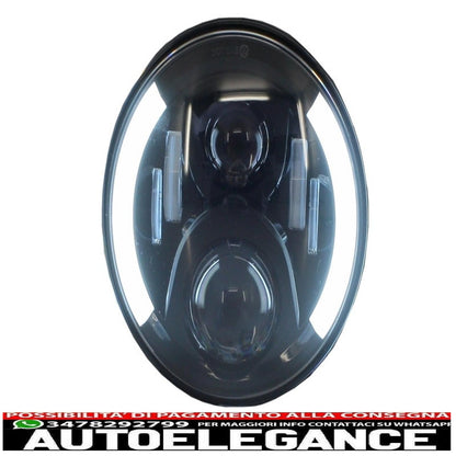 7 Inch Cree LED Headlights Fit for Jeep Wrangler JK (2007-2017) Mercedes G-Class W463 (1989-2017) Land Rover Defender Half Halo Black