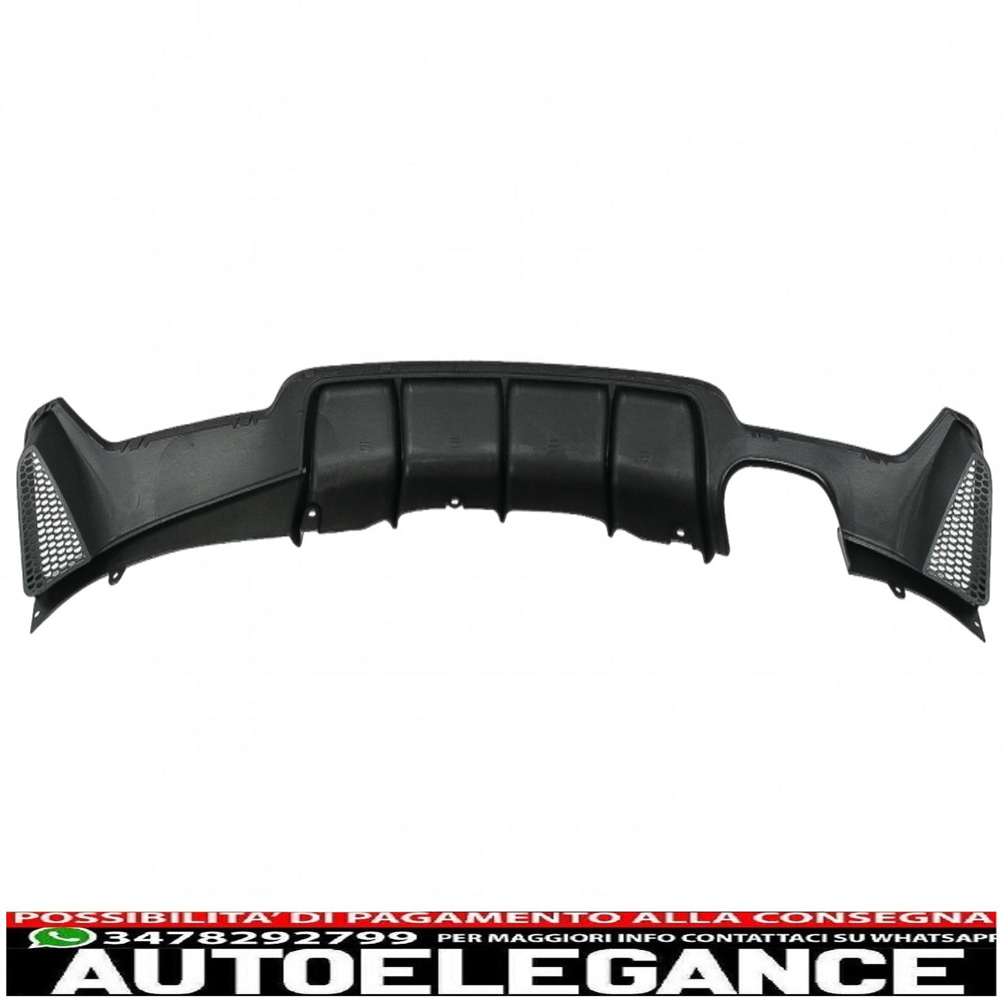 Rear Bumper Diffuser Suitable For BMW 4 Series F32 F33 F36 (2013-2019) Coupe Cabrio M Design Left Double Outlet Black 