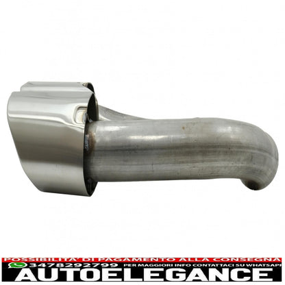 dual exhaust tips exhaust tips suitable for porsche cayenne 92a facelift (10/2014-2017) turbo design 