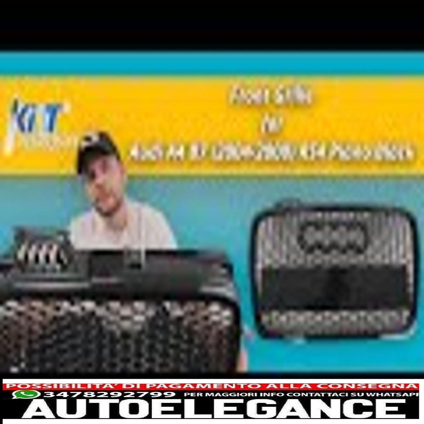 front grill without badge suitable for audi a4 b7 (2004-2008) rs4 piano black 