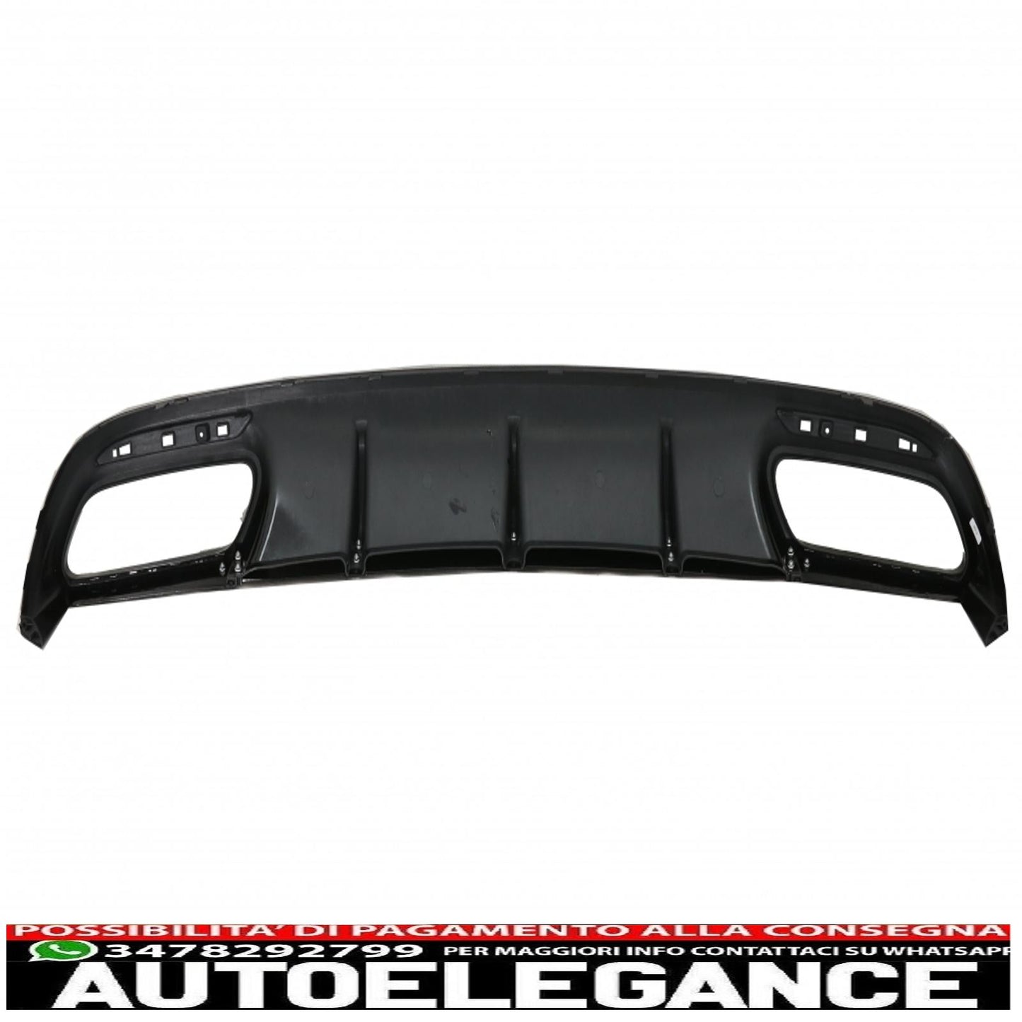Rear Bumper Air Diffuser with Chrome Muffler Tips Fit for Mercedes S-Class C217 Coupe (2014-2020) S63 Facelift Design