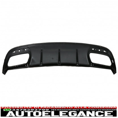 Rear Bumper Air Diffuser with Chrome Muffler Tips Fit for Mercedes S-Class C217 Coupe (2014-2020) S63 Facelift Design