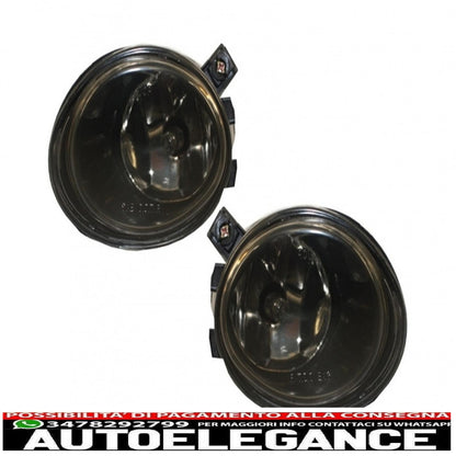 Paraurti anteriore con griglie centrali nero opaco e fendinebbia lente fumé adatto per bmw serie 5 e39 1995-2003 design m5