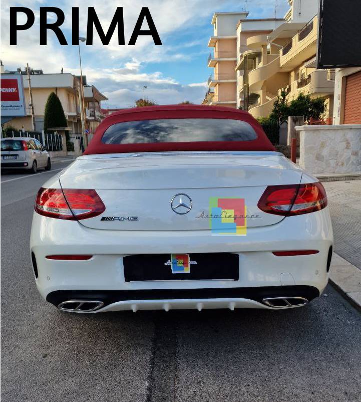 DIFFUSER SUITABLE FOR MERCEDES C CLASS C205 COUPE 2015-2020 AMG LOOK C63 