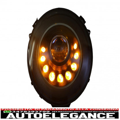 bi-xenon led headlights suitable for mercedes w463 g-class (2005-2017) m-look with dynamic and smooth cornering light 