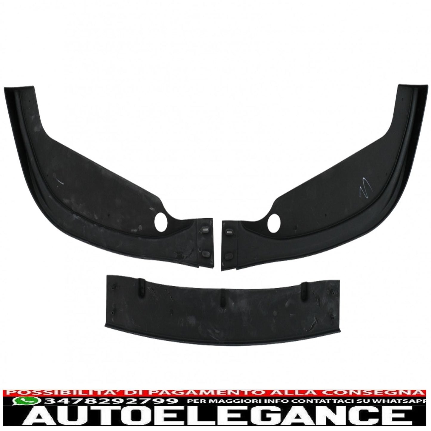 Front bumper additional spoiler suitable for BMW 3 series e46 m3 sedan touring (1998-2004) piano black
