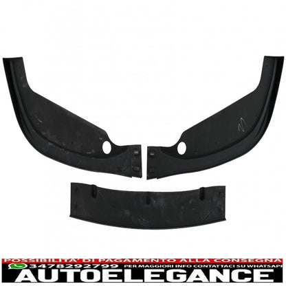 Front bumper additional spoiler suitable for BMW 3 series e46 m3 sedan touring (1998-2004) piano black