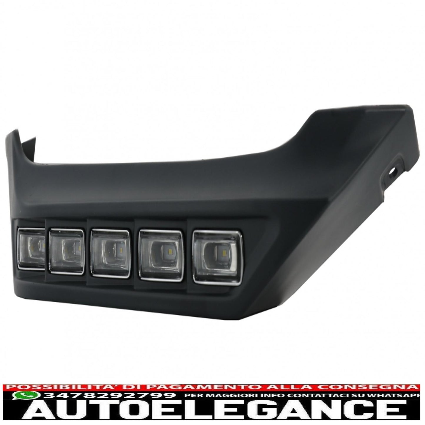 pacchetto skid plate protezione da corsa con luci drl adatto per mercedes classe g w463 (1989-2017) a-design con paraurti anteriore g65 a-design