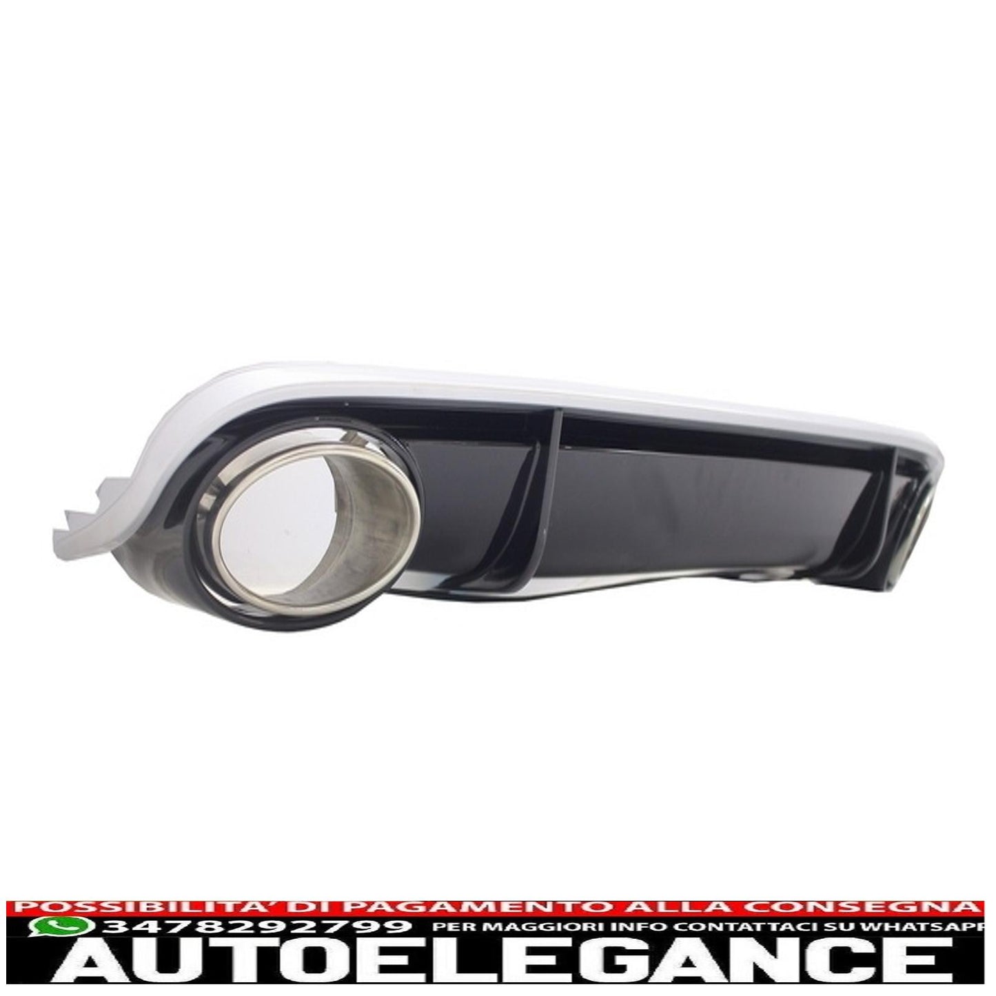 fanali posteriori a led con diffusore posteriore e terminali di scarico adatti per audi a4 b8 8k berlina (2007-2010) design rosso / trasparente rs4