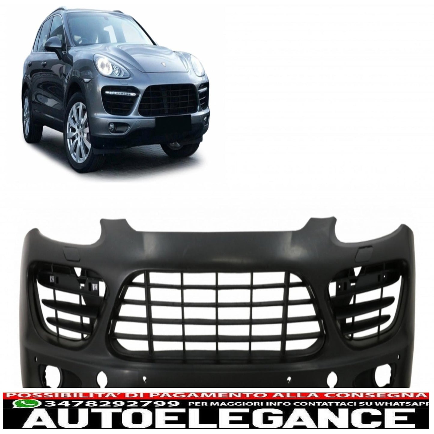 front bumper suitable for porsche cayenne 958 92a pre-facelift (06.2010-08.2014) 