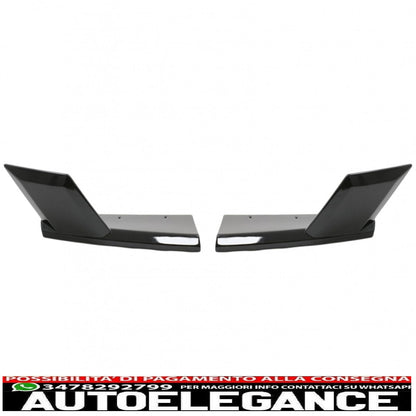 Aerodynamic body kit front bumper lip and rear splitter fit for BMW F95 X5M Competition (2018-up) piano black 