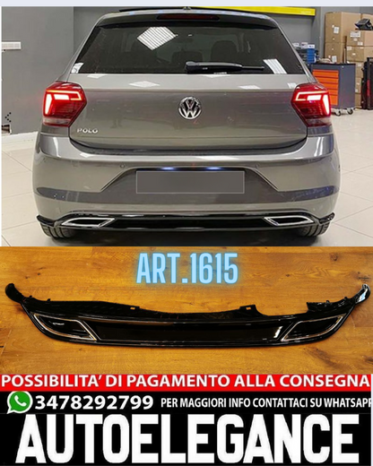 DIFFUSORE POSTERIORE ADATTO PER VW POLO AW1 2017-2020 STANDARD LOOK RLINE