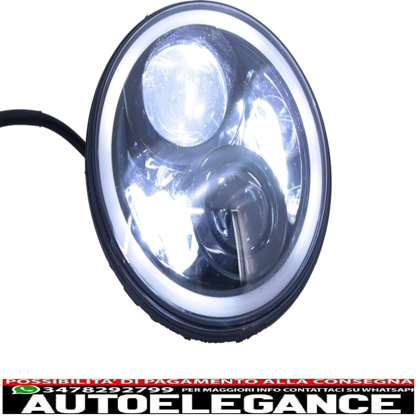 maschera spettro griglia con fari led cree angel eye e indicatore di direzione adatto per jeep wrangler rubicon jk 2007-2017