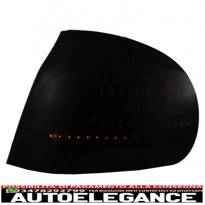 black smoke led rear lights dynamic sequential lights with rear bumper extension suitable for vw golf 5 (2004-2007) urban style design r32