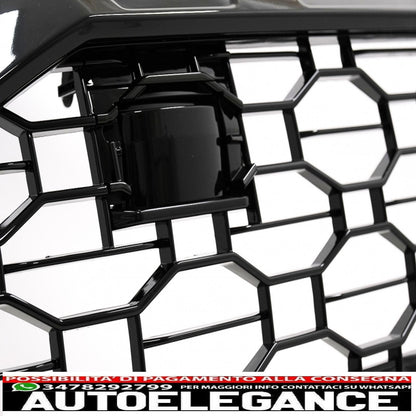 griglia anteriore centrale adatta per audi q8 (2018-up) design sportivo pianoforte nero