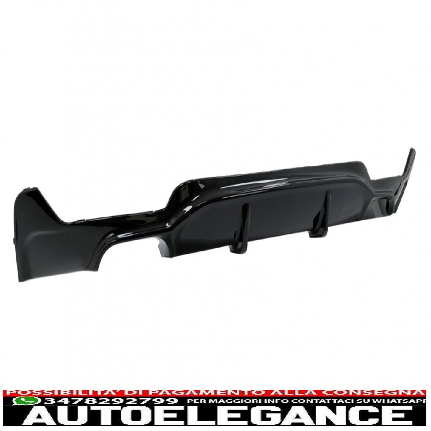 Labbro spoiler paraurti anteriore adatto per BMW serie 4 F32 Coupé F33 Cabrio F36 Grand Coupé (2013-03.2019) con diffusore paraurti posteriore