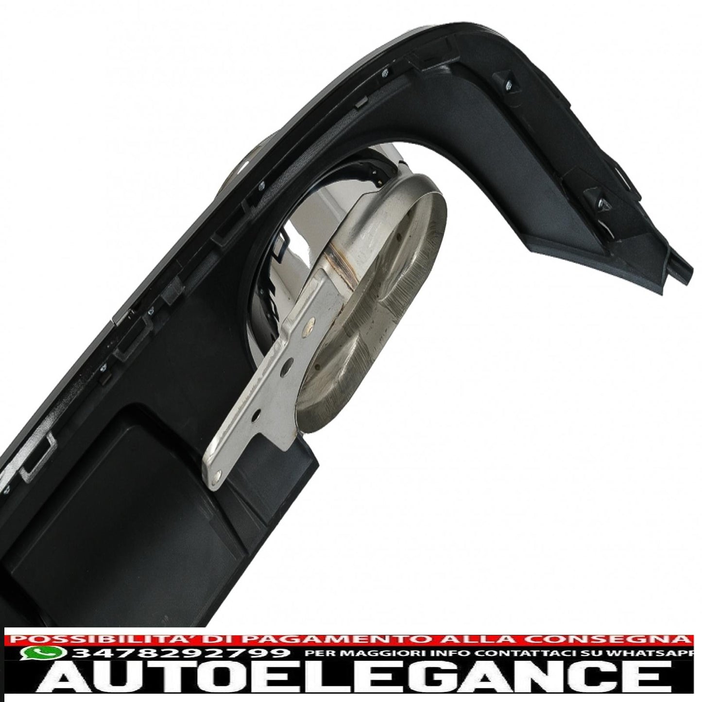 Diffusore e terminali di scarico per paraurti posteriore adatti per audi a6 c8 4k avant berlina (2018-up) rs6 design pianoforte nero