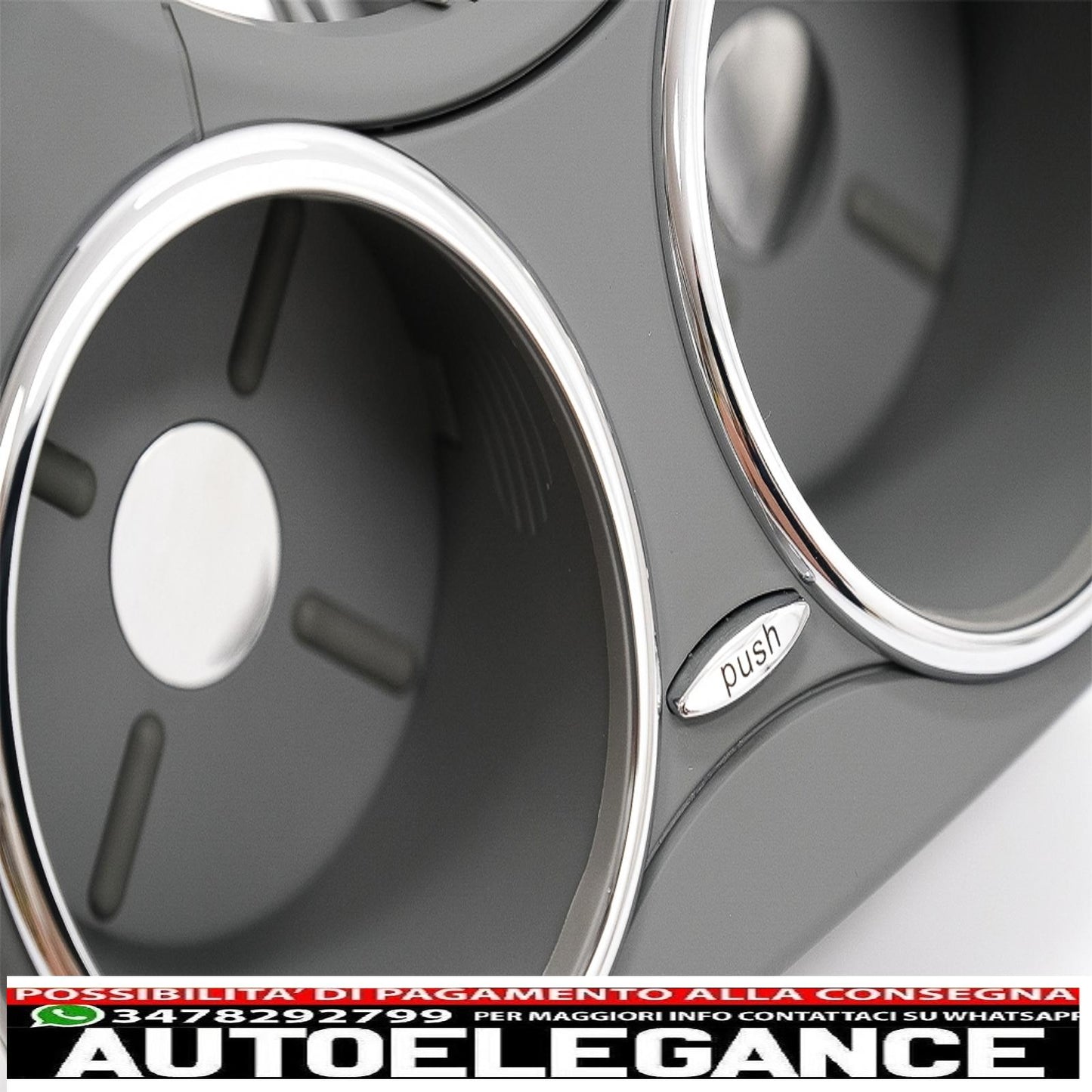 Front double cup holder suitable for mercedes cls c219 w219 (2003-2010) grey 