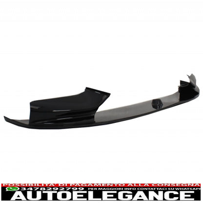 Labbro spoiler paraurti anteriore con coperture specchietti e diffusore doppia uscita scarico singolo adatto per BMW serie 5 F10 F11 berlina Touring (2015-2017) M-Performance Piano Black
