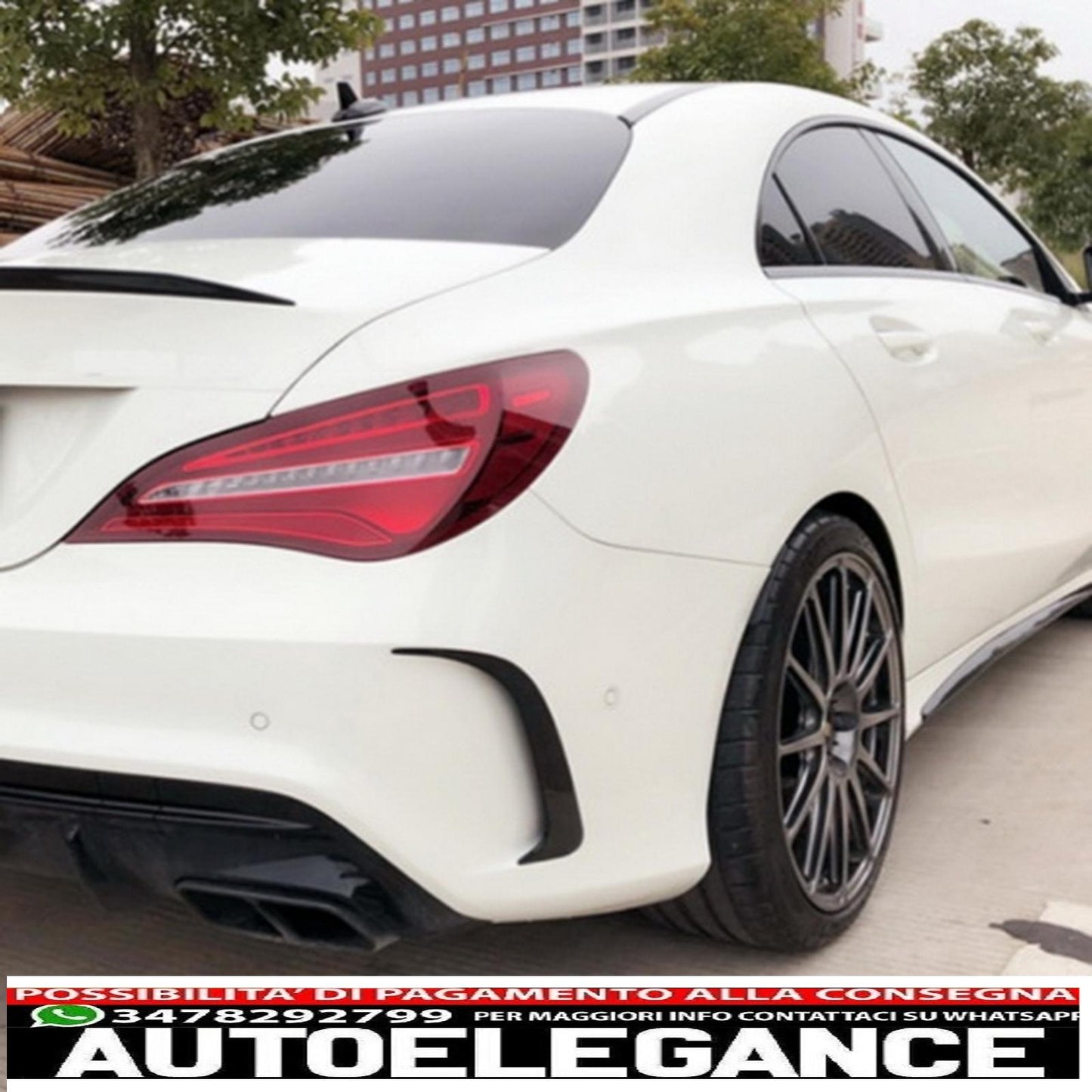 Splitter paraurti posteriore alette prese d'aria laterali canard adatti per mercedes cla w117 c117 x117 (2013-2018) design cla45