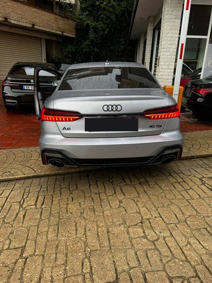 PARAURTI POSTERIORE ADATTO PER AUDI A6 C8 4K 2018+ LOOK RS6 DESIGN SPORTIVO