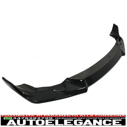 Front Bumper Spoiler Fit For BMW 2 Series F87 M2 (2016-2020) Piano Black 