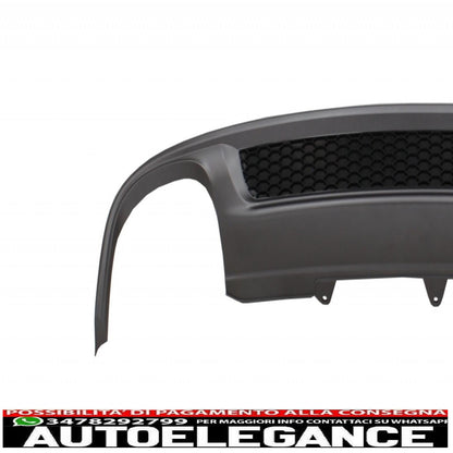 paraurti anteriore adatto per audi a4 b8 facelift (2012-2015) con paraurti posteriore, mantovana, diffusore d'aria e terminali di scarico, terminali di scarico, design RS4