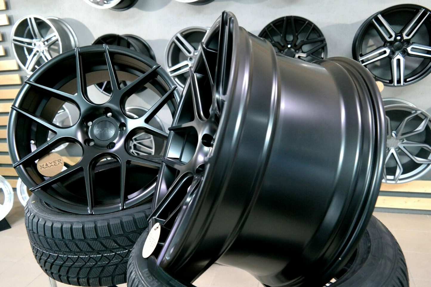 ADATTO per Audi Mercedes Concavo Ruote Nero Csl 18 inch 5x112 haxer HX022