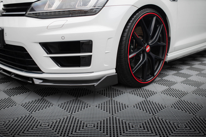 SPLITTER ANTERIORE V.5 + ADATTATORE FLAPS PER VOLKSWAGEN GOLF R MK7