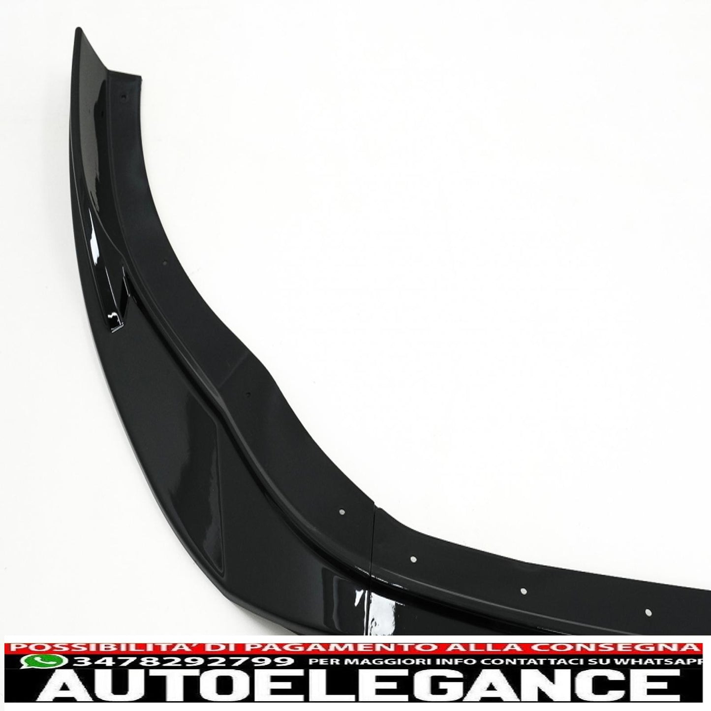 Front Bumper Lip Extension Spoiler Fit For VW Golf 8 R (2020-) Piano Black