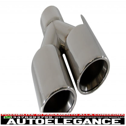 rear diffuser double exit edition gloss black with quad tailpipes suitable for bmw 3 series f30 f31 (2011-up) limousine touring m performance design