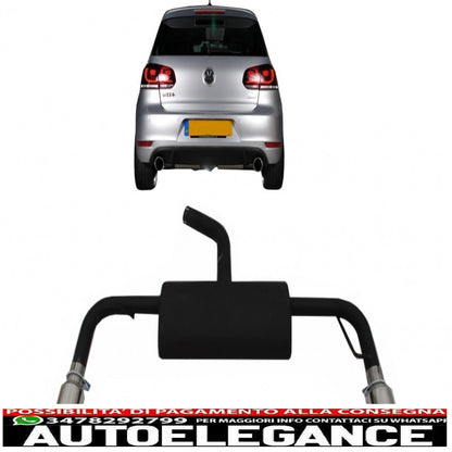 complete exhaust system suitable for vw golf 5 (2003-2007) golf 6 (2008-2013) gti design