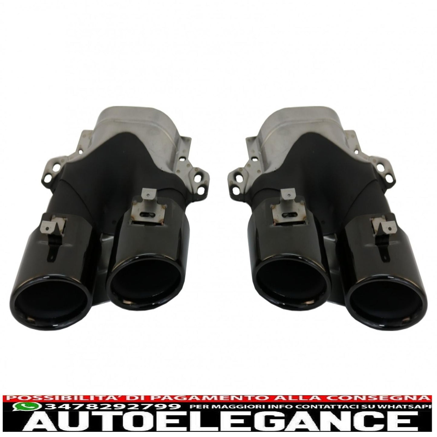 diffusore posteriore con terminali di scarico adatto per mercedes classe e c238 a238 amg sport line coupe cabrio (2016-2019) e53 design pacchetto notturno