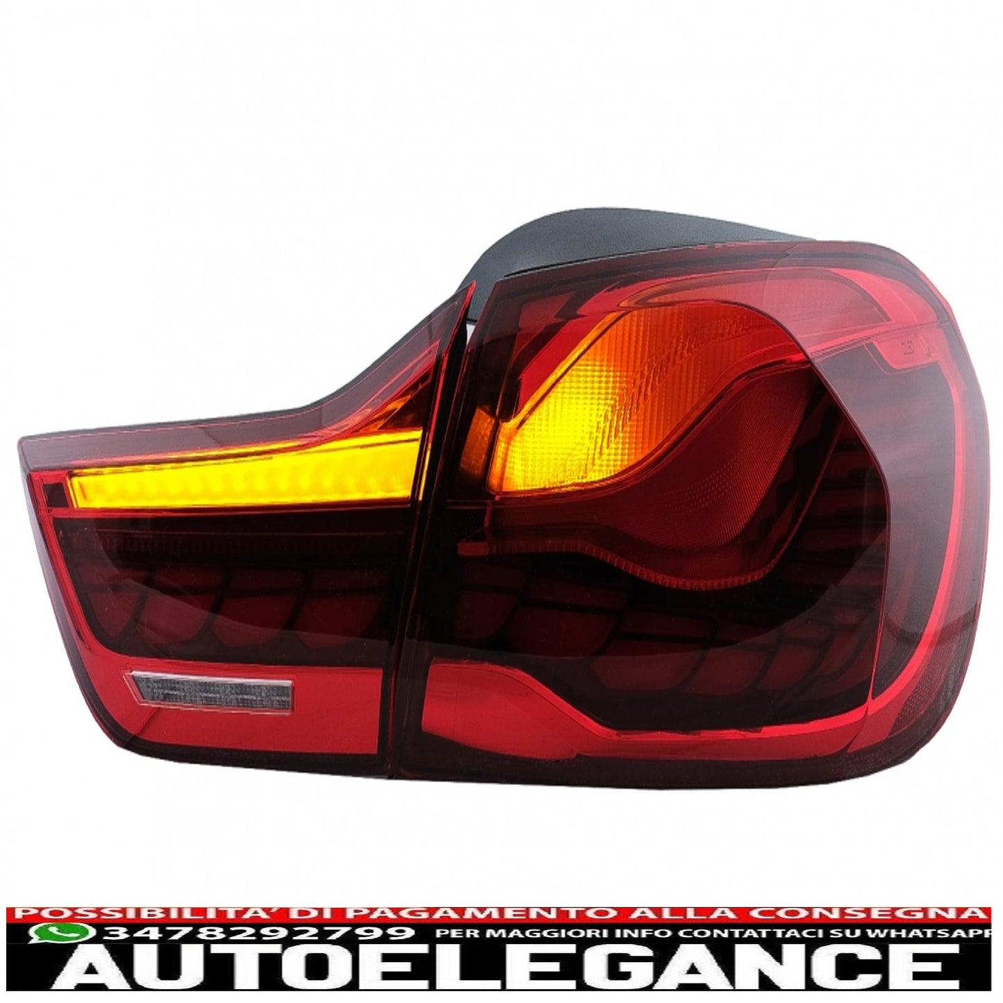 fanali posteriori oled adatti per bmw serie 4 f32 f33 f36 m4 f82 f83 (2013-03.2019) rossi con luce di svolta sequenziale dinamica