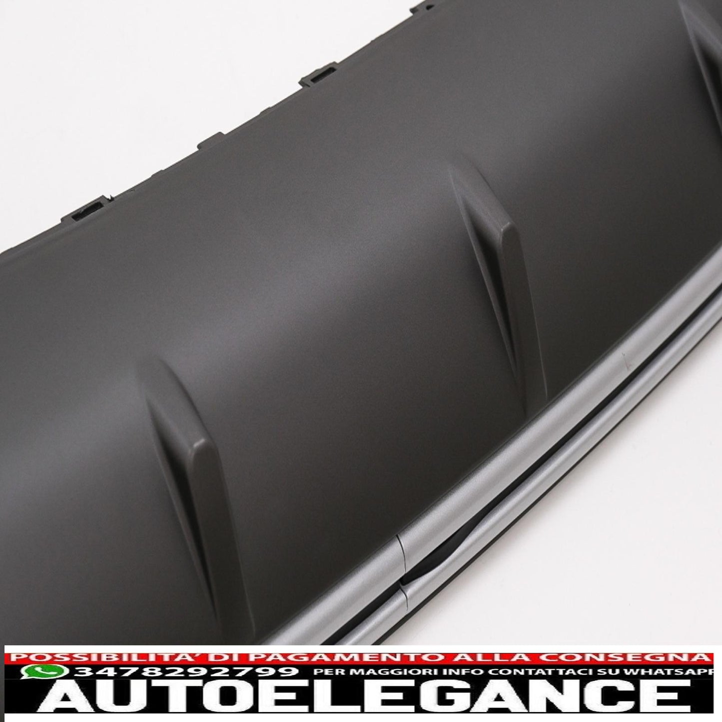 Diffusore mantovana per paraurti posteriore adatto per audi a3 8v hatchback sportback (2012-2015) con terminali di scarico marmitta terminali di scarico s3 design quad
