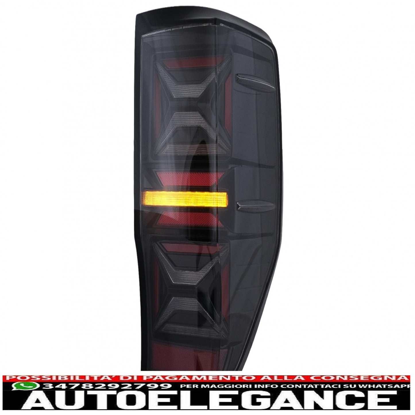 LED rear lights suitable for Ford Ranger (2012-2018) smoked with dynamic sequential direction indicators