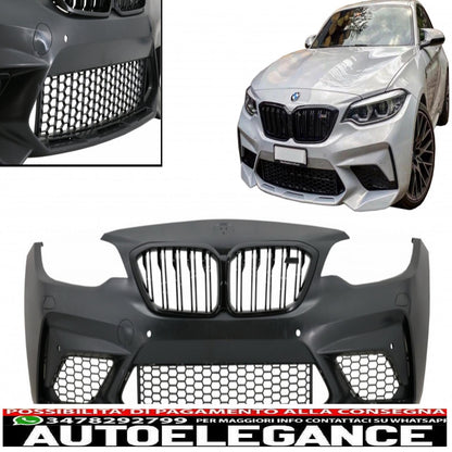 paraurti anteriore adatto per bmw serie 2 f87 m2 (2016-2020) design m2c