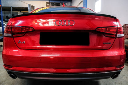 SPOILER BAGAGLIAIO ADATTO PER AUDI A4 B9 BERLINA 2016+ LOOK NERO DESIGN SPORTIVO