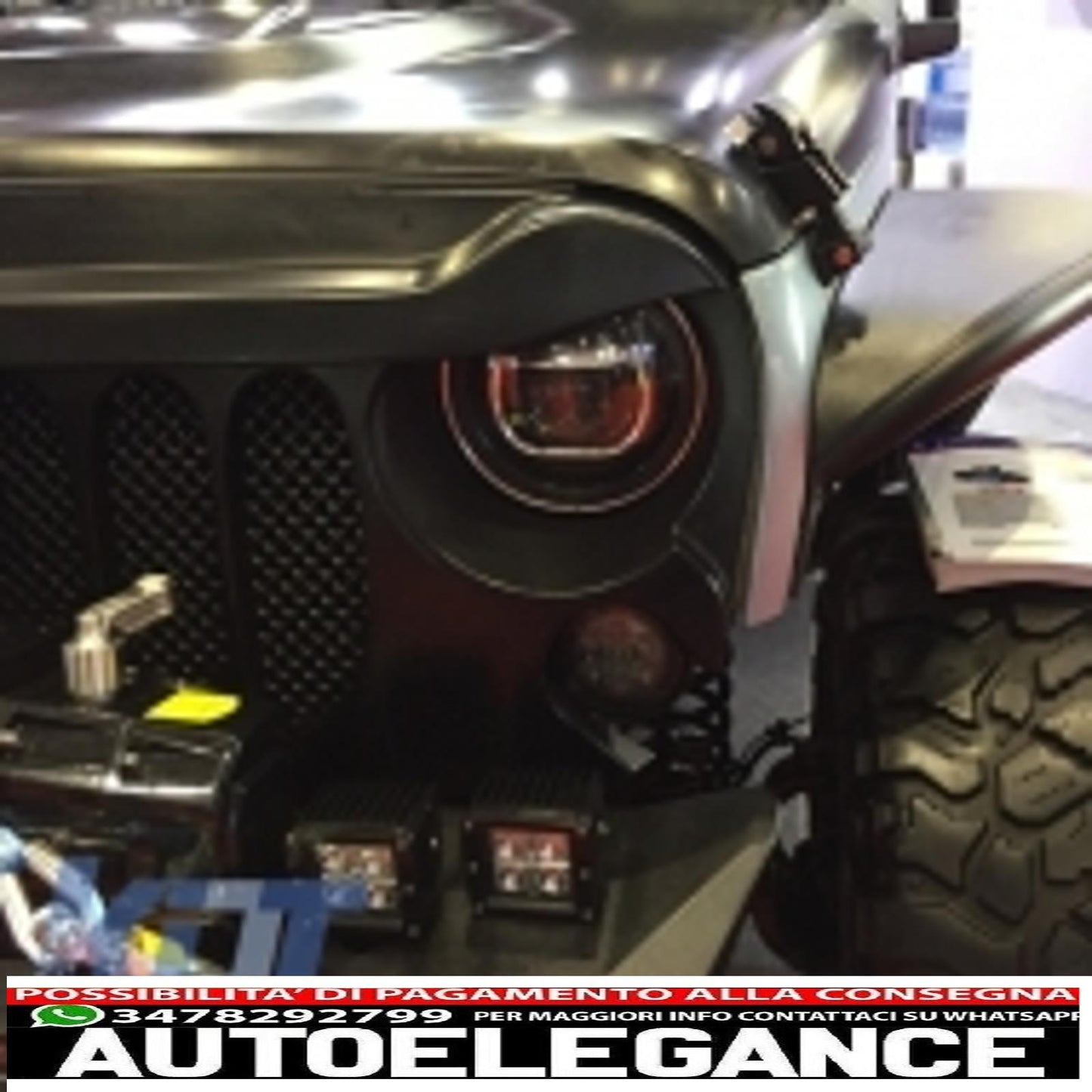 montaggio della griglia centrale griglia anteriore adatta per jeep wrangler / rubicon jk (2007-2017) design arrabbiato uccello nero pianoforte con fari bi-xeno nascosti