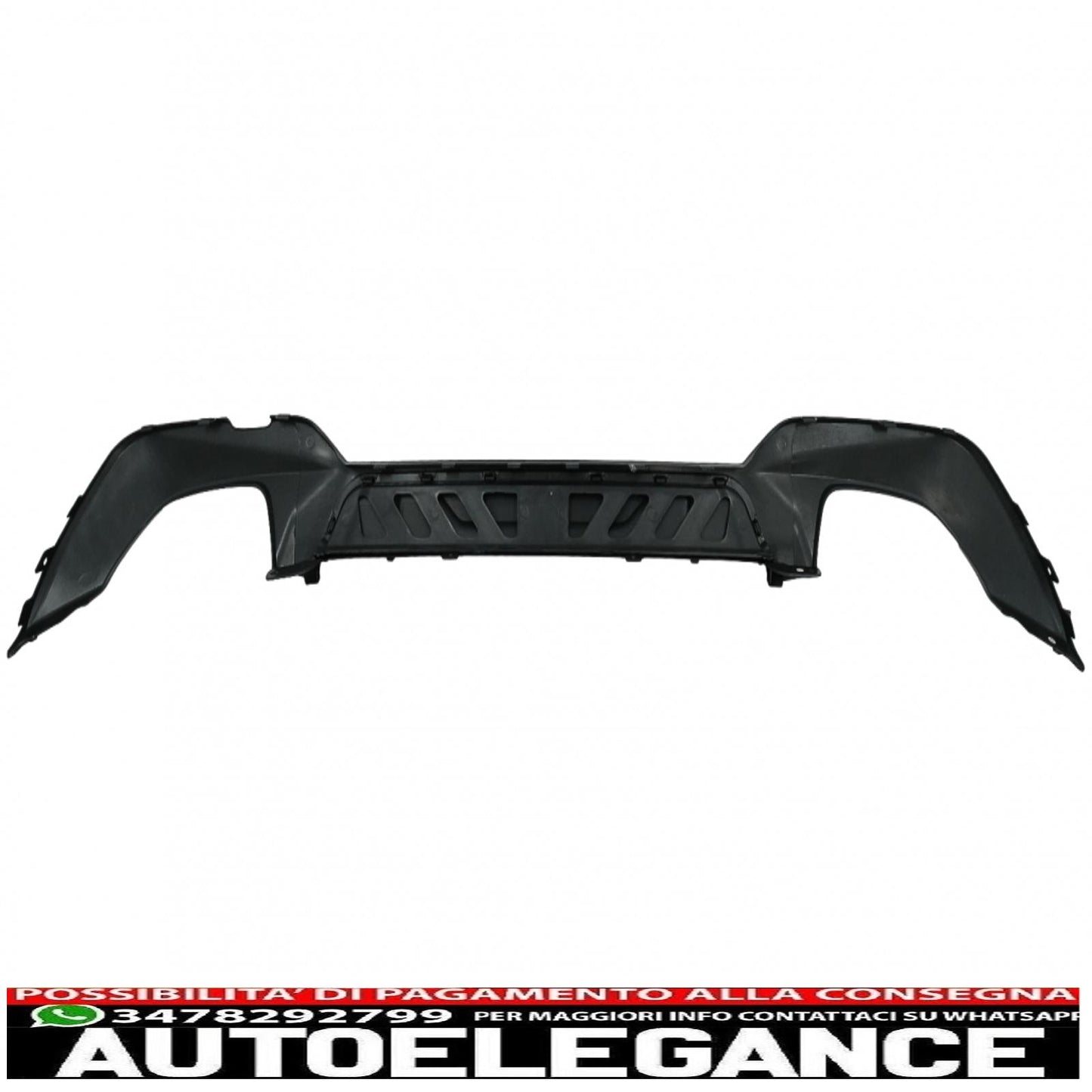 Diffusore mantovana per paraurti posteriore con terminali di scarico adatto per BMW Serie 3 G20 G28 Berlina G21 Touring (2018-up) M340i M Look Nero